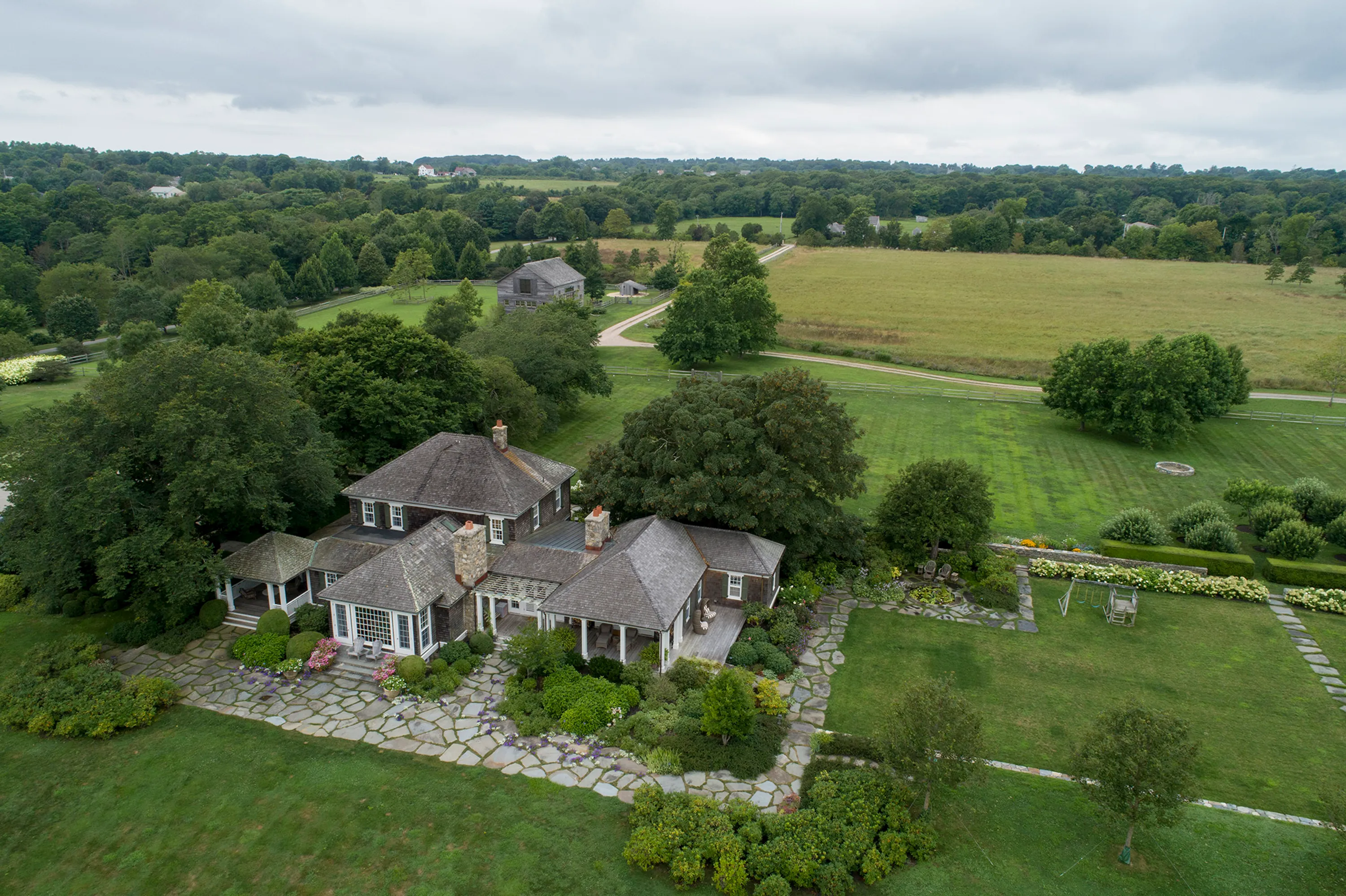 New England Farm 01 house drone