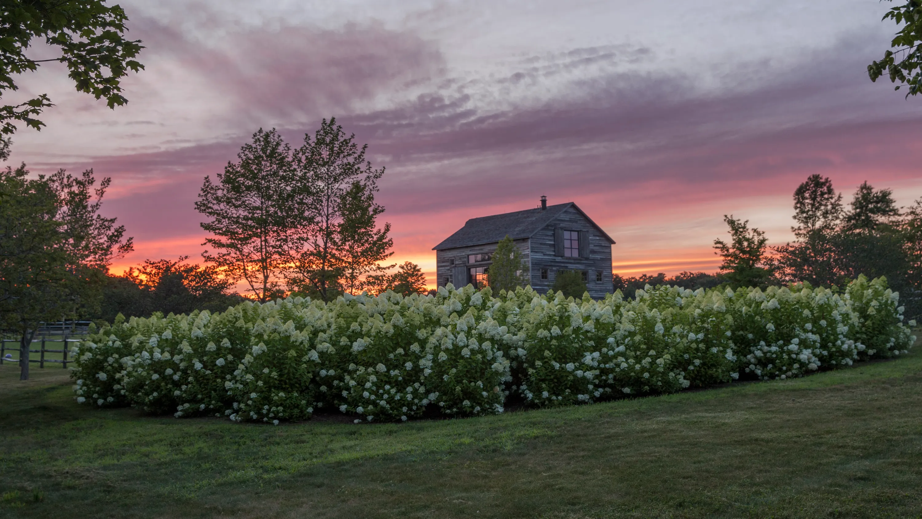 New England Farm 011 barn sunet