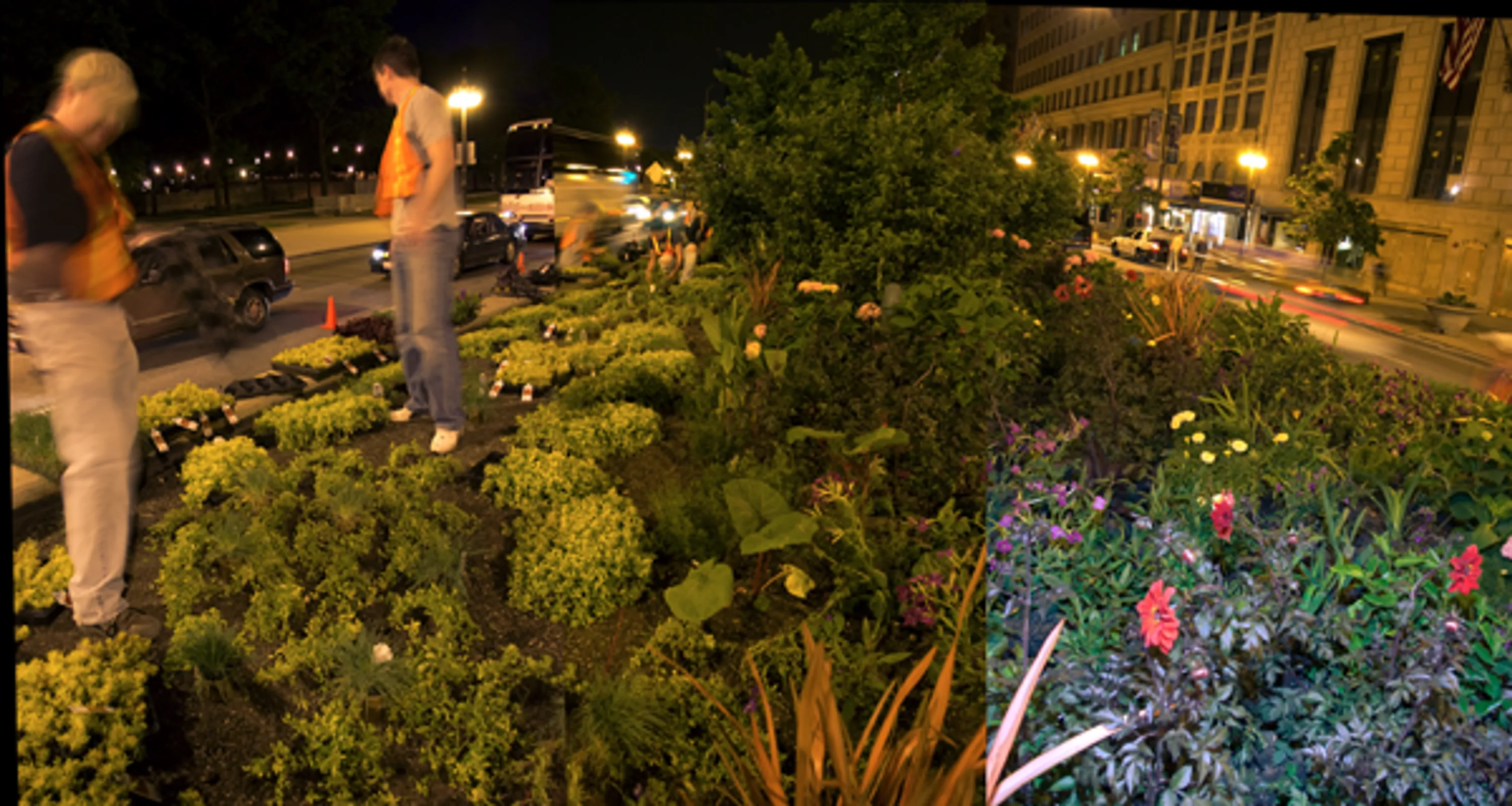 4 people standing on median michigan avenue the garden in the street blog hoerrschaudt