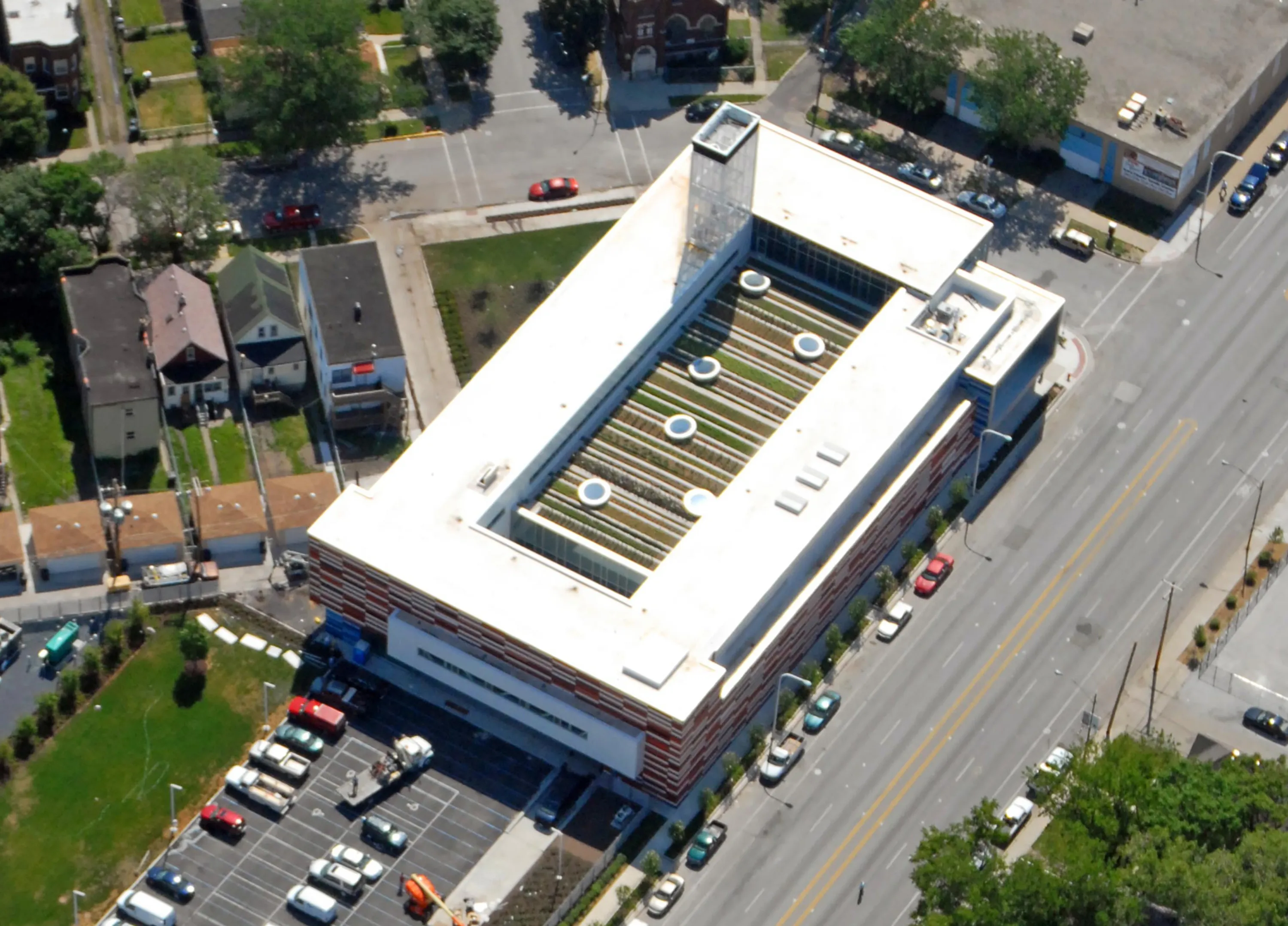 5 aerial drone garden rooftop gary comer youth center hoerrschaudt