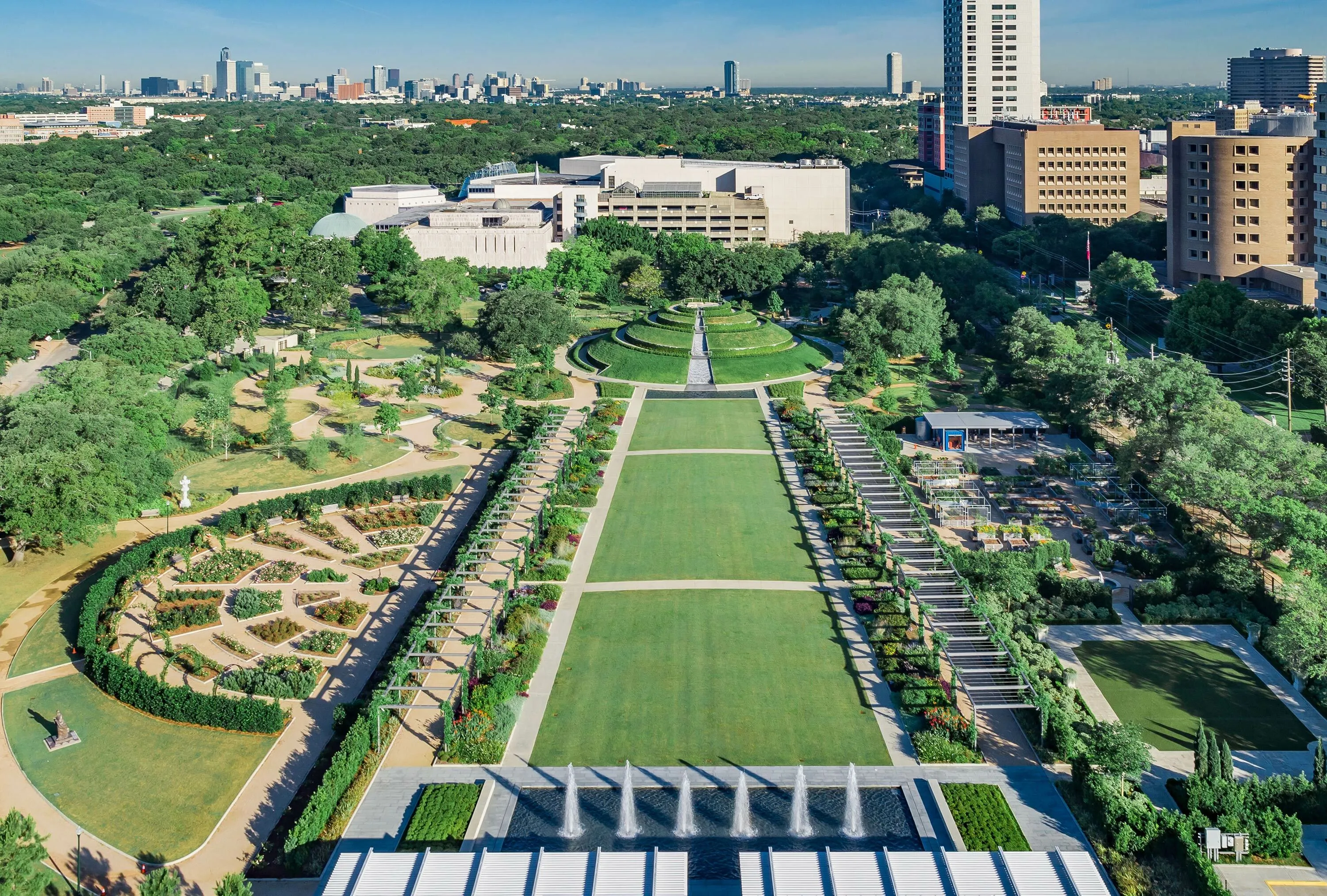 9 aerial drone overall design semicircle mcgovern centennial gardens hoerrschaudt