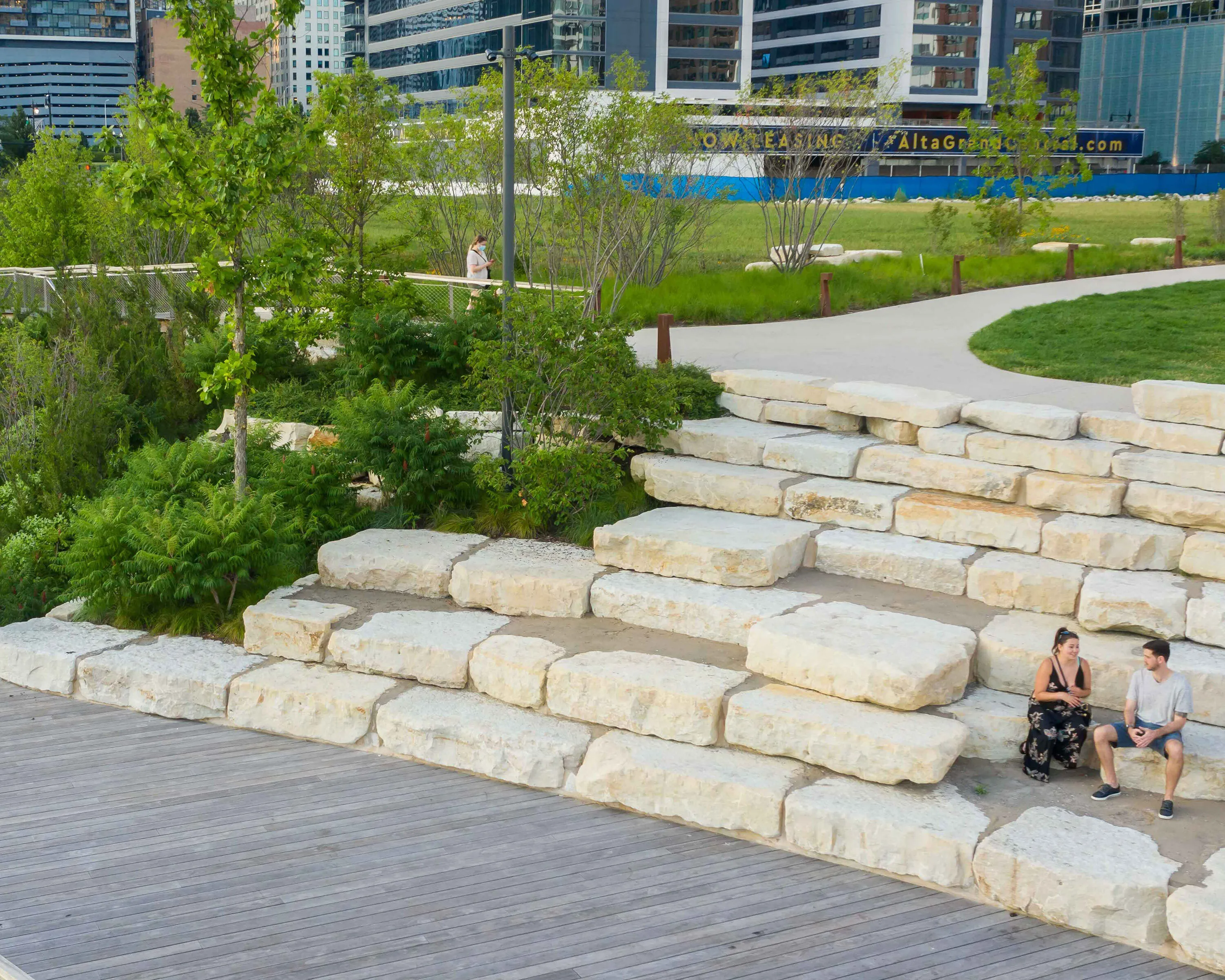 4 B steps stones people southbank park riverline development hoerrschaudt