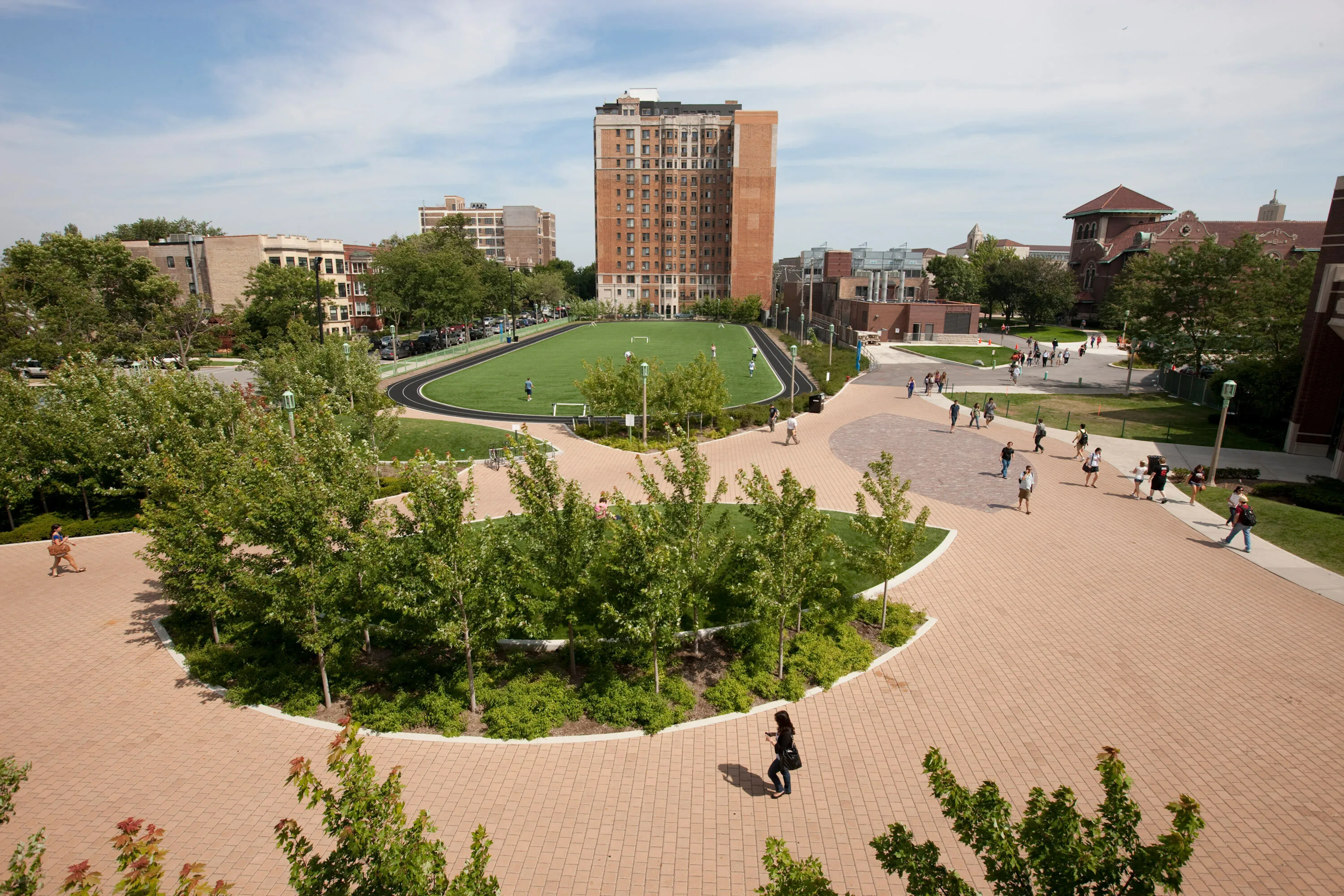 5 university over view track trees loyola university hoerrschaudt