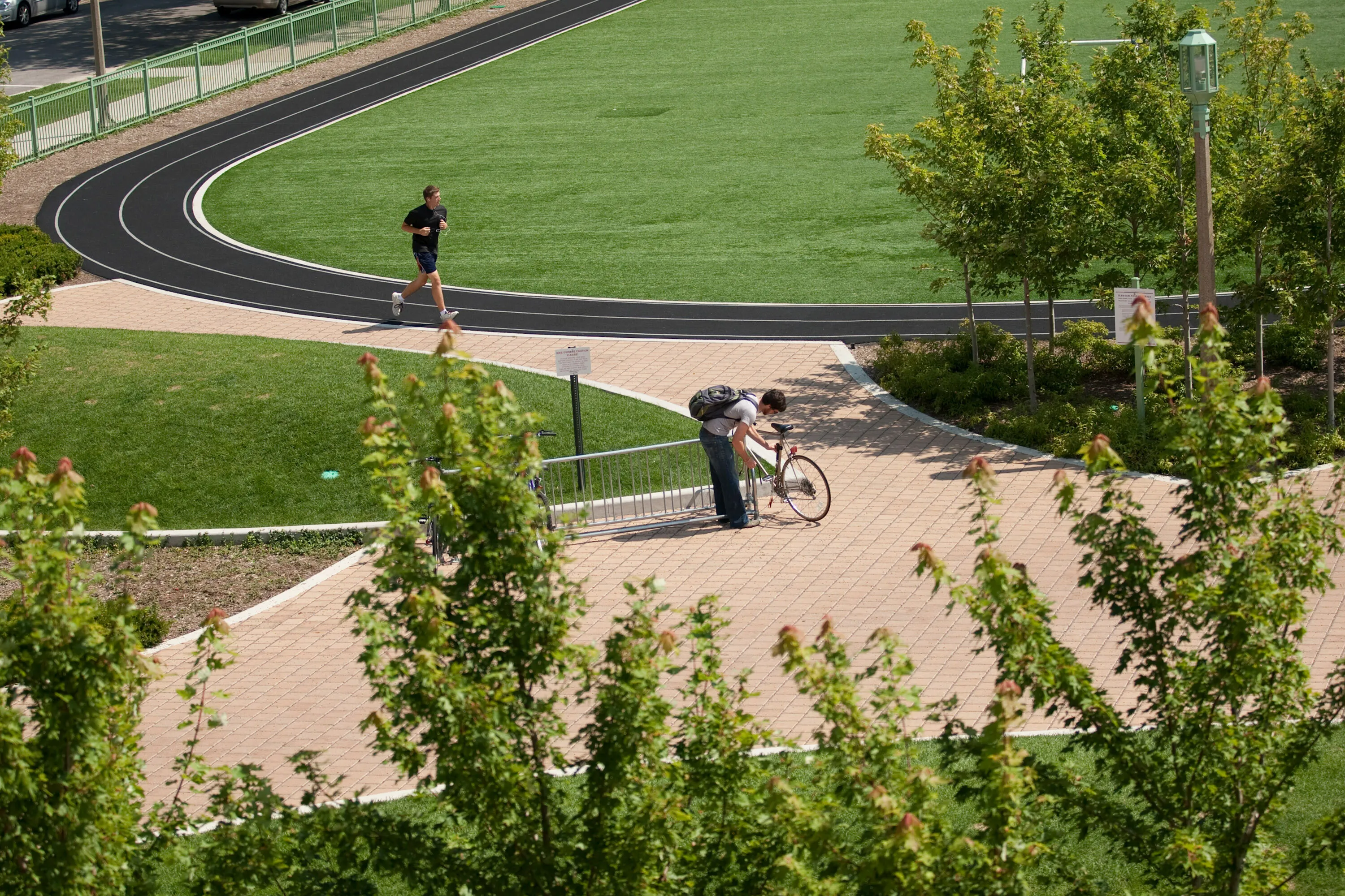 6 track grass biker loyola university hoerrschaudt