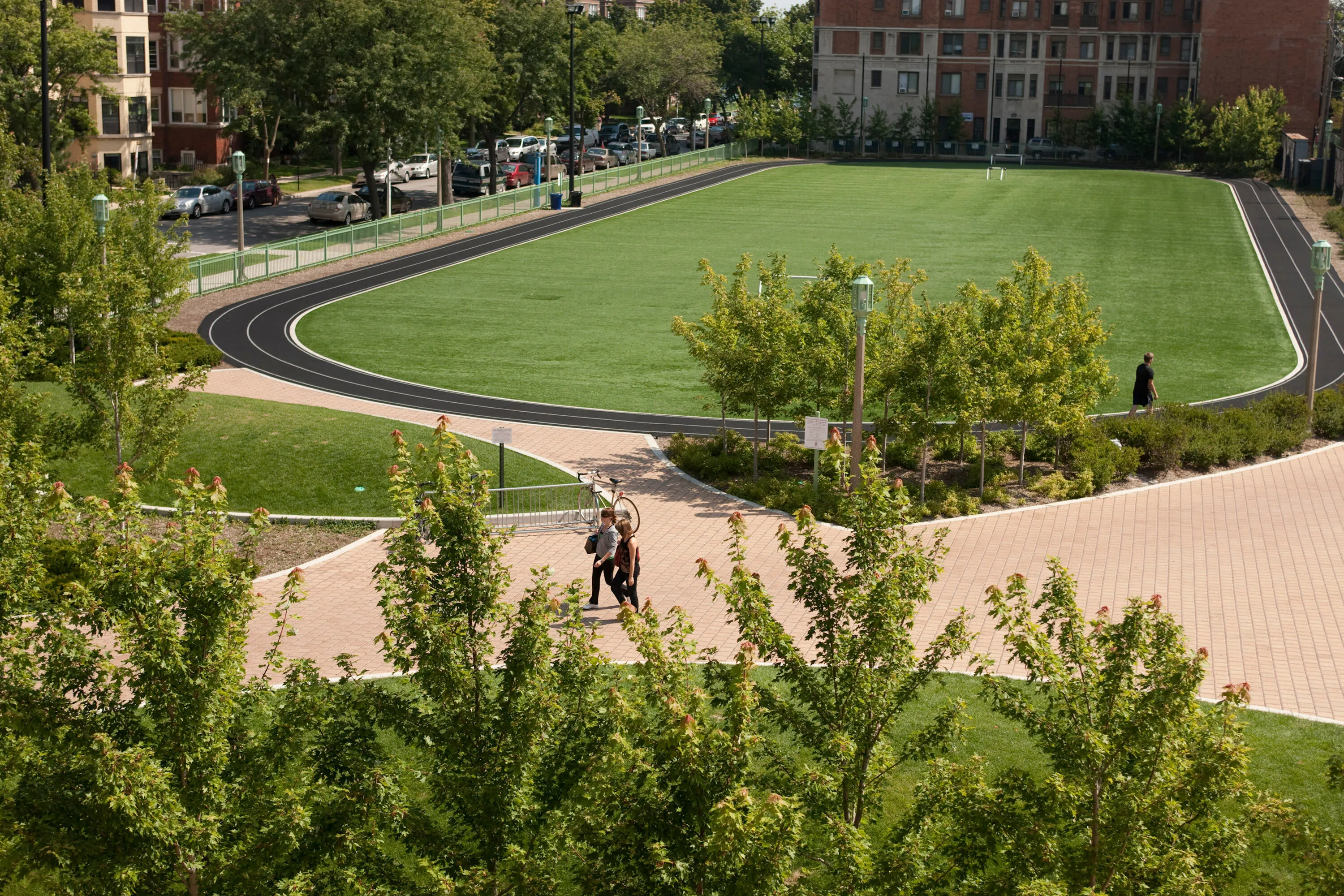 7 track grass aerial loyola university hoerrschaudt